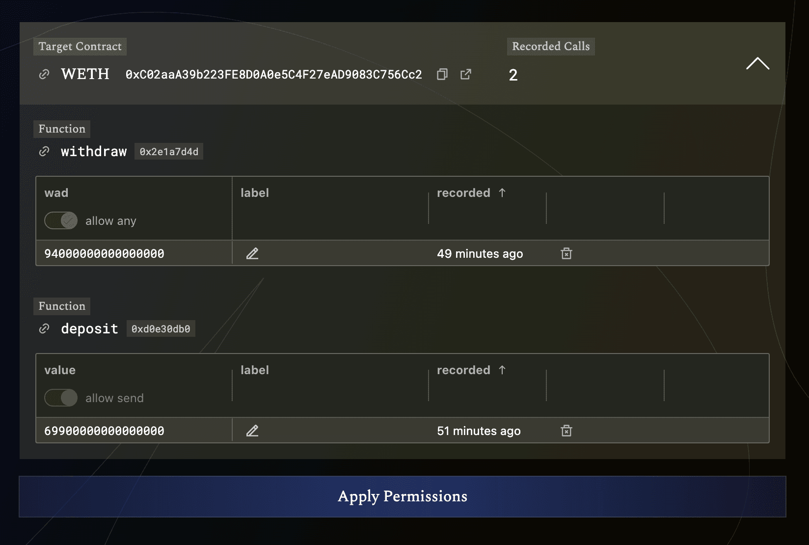 Recorded calls in Roles app